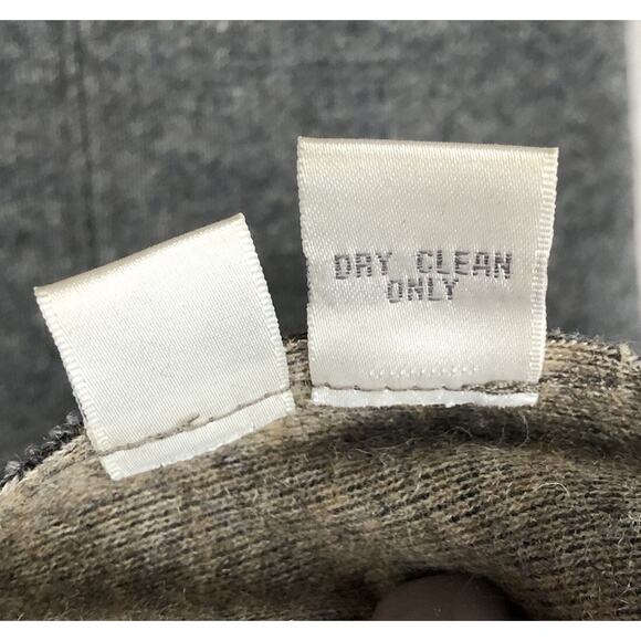 ANTHROPOLOGIE SINE Wool Blend Dress Sz 8 Gray Beige‎ Raw Edges Patchwork S/S - Picture 6 of 10